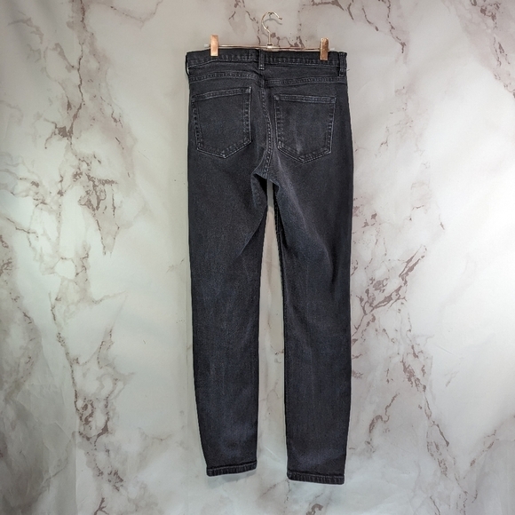 Everlane Jeans Women 29 Washed Black Gray Charcoal High Rise Skinny Regular - Picture 5 of 11